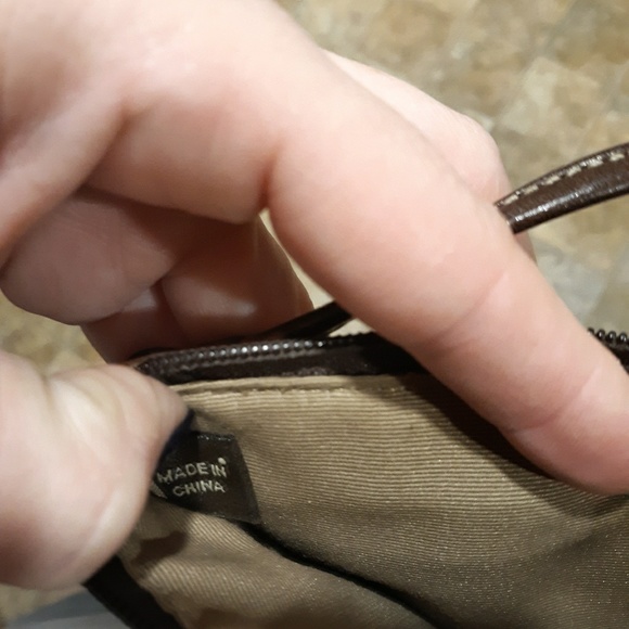 Coach Brown Suede Wristlet. - Picture 6 of 8